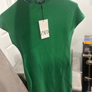 Zara Vibrant Green Pencil Dress